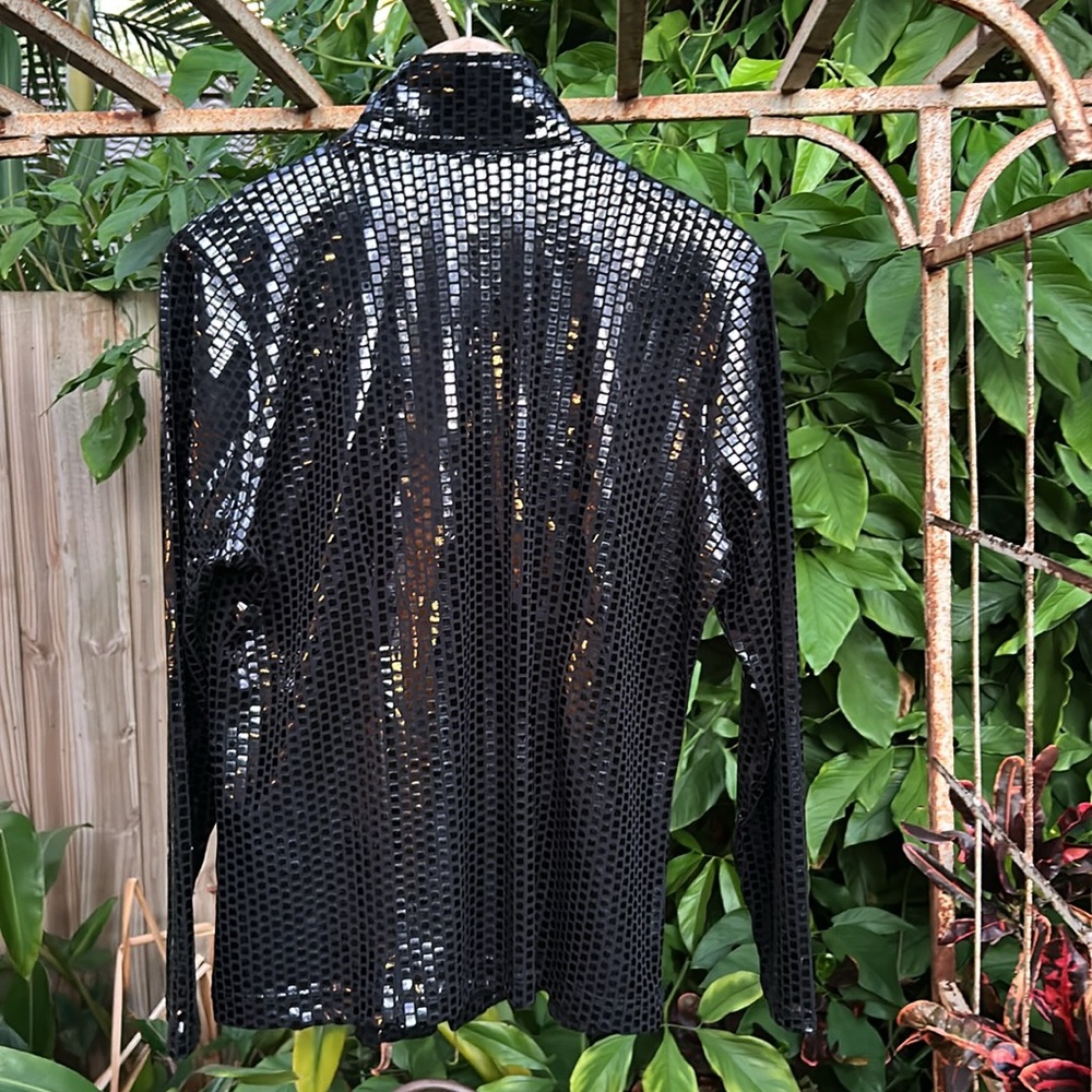 Valentina Made in Korea Black Sequin Zip-Up Jacket - Picture 4 of 6